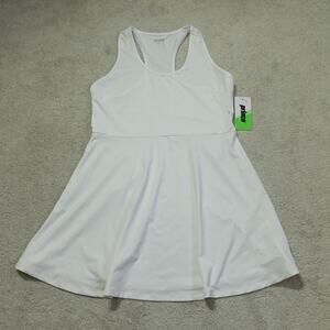 NWT Prince Womens Tennis Pickleball Match Dress with Racerback Pure White Size L